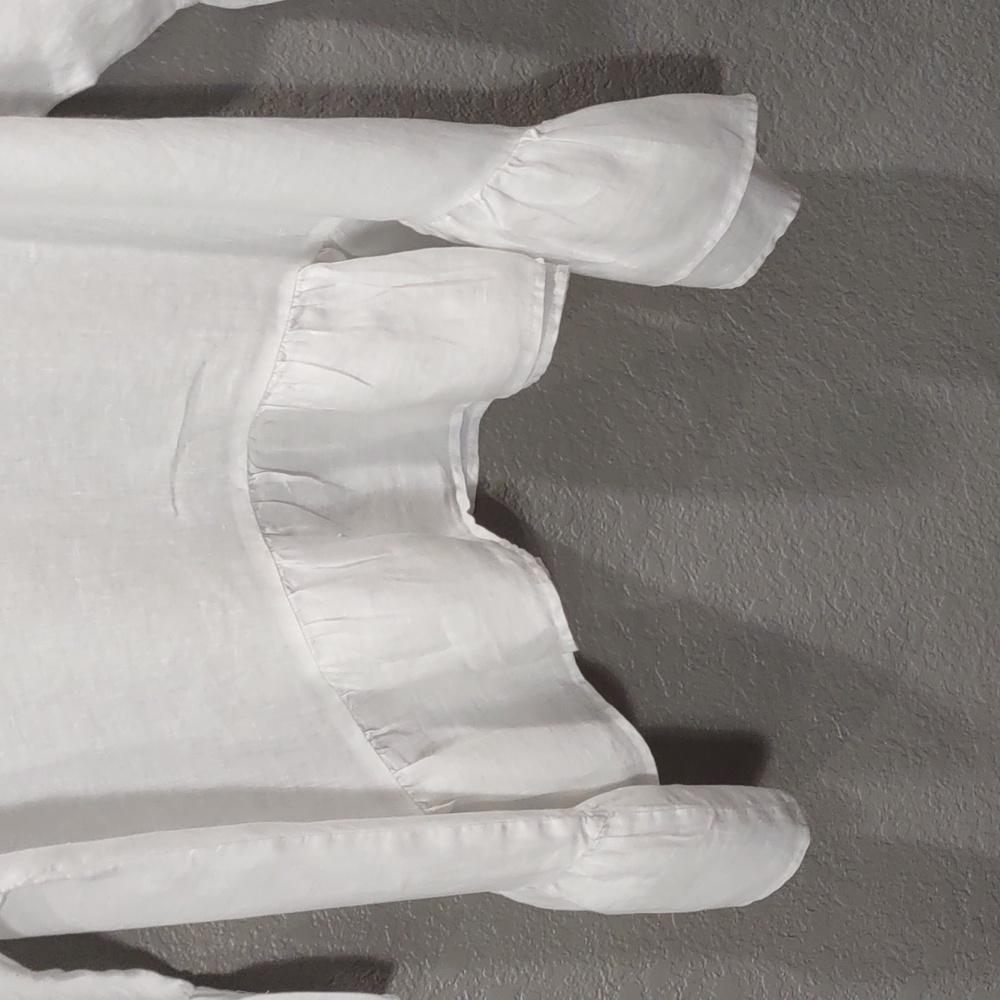 MARTCH POINT BLOUSE,100%LINEN, Size S. - Picture 7 of 17